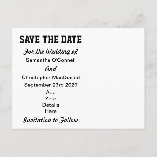 Carte Postale Faire-part Elephant et coeur rouge enregistrer la date (Dos)