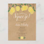 Carte Postale Faire-part Elle a trouvé son épouse Lemon Bridal Shower (Devant)