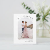 Carte Postale Faire-part Elopement Arché/Faire-part Mariage (Debout devant)