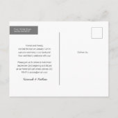 Carte Postale Faire-part Elopement manuscrit/photo Mariage (Dos)