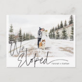 Carte Postale Faire-part Elopement manuscrit/photo Mariage (Devant)