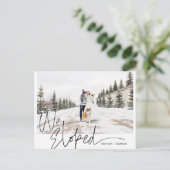 Carte Postale Faire-part Elopement manuscrit/photo Mariage (Debout devant)