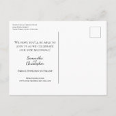 Carte Postale Faire-part Emerald Green Minimal Photo Mariage Enregistrer La (Dos)