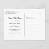Carte Postale Faire-part Emerald Green Sunflower Wedding Enregistrer La Dat (Dos)