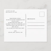 Carte Postale Faire-part Empreintes de pattes bleues Os Nouveau Chien Anima (Dos)