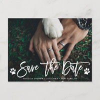 Empreintes de pattes Mariage Enregistrer la date P
