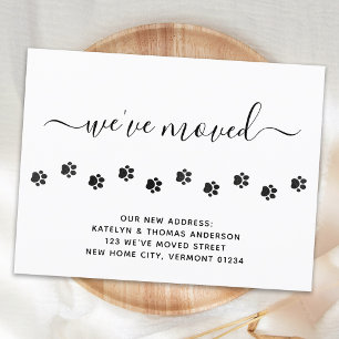 Carte Postale Faire-part Empreintes de pattes mignonnes Personnalisé Nous a