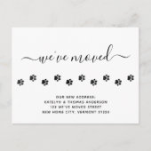 Carte Postale Faire-part Empreintes de pattes mignonnes Personnalisé Nous a (Devant)