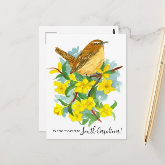 Carte Postale Faire-part en mouvement Pennsylvanie rouffed Grous (Devant/Arrière en situation)