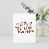 Carte Postale Faire-part En Tout, Remerciez le Citrouille de Thanksgiving (Debout devant)