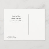 Carte Postale Faire-part encadré dans les coeurs Enregistrer la date (Dos)