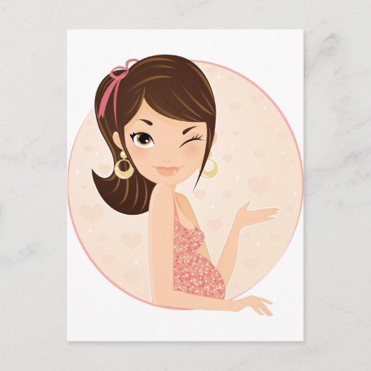 Carte Postale Faire-part Enceinte (Devant)