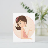 Carte Postale Faire-part Enceinte (Debout devant)