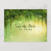Carte Postale Faire-part Enchanted Dreamy Forest Rustic Enregistrer la date (Devant)