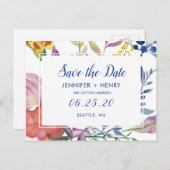 Carte Postale Faire-part Enchanted Garden Enregistrer la date (Devant / Derrière)