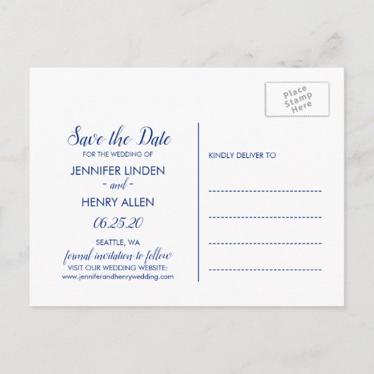 Carte Postale Faire-part Enchanted Garden Enregistrer la date (Dos)