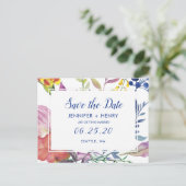 Carte Postale Faire-part Enchanted Garden Enregistrer la date (Debout devant)