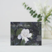 Carte Postale Faire-part Enchanting Gardenia Save The Date Postcard (Debout devant)