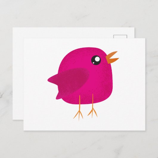 Carte Postale Faire-part Enfants mignonette birdy (Devant / Derrière)