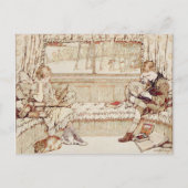 Carte Postale Faire-part Enfants vintage lisant (Devant)