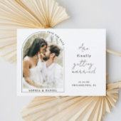 Carte Postale Faire-part Enfin Arc Moderne avec Photo Enregistrer La Date