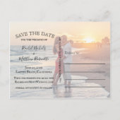 Carte Postale Faire-part Enfin Élégant Simple Mariage Photo Enregistrer la (Dos)