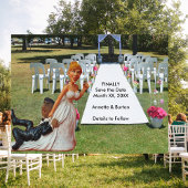 Carte Postale Faire-part Enfin Sauvegarder la Date Drôle de Couple Interrac