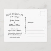 Carte Postale Faire-part Enfin Simple Moderne Photo Mariage Économisez la D (Dos)