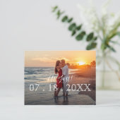 Carte Postale Faire-part Enfin Simple Moderne Photo Mariage Enregistrer la (Debout devant)