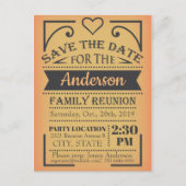 Carte Postale Faire-part Enregistrer la conception de réunion Date (Devant)