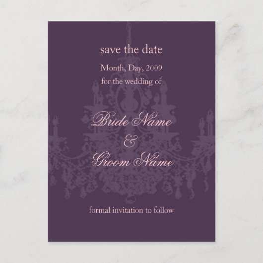 Carte Postale Faire-part Enregistrer la couleur Date/lustre/do-it-yourself (Devant)