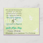 Carte Postale Faire-part Enregistrer La Date - - - - - (Dos)