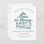 Carte Postale Faire-part Enregistrer la date (Devant / Derrière)