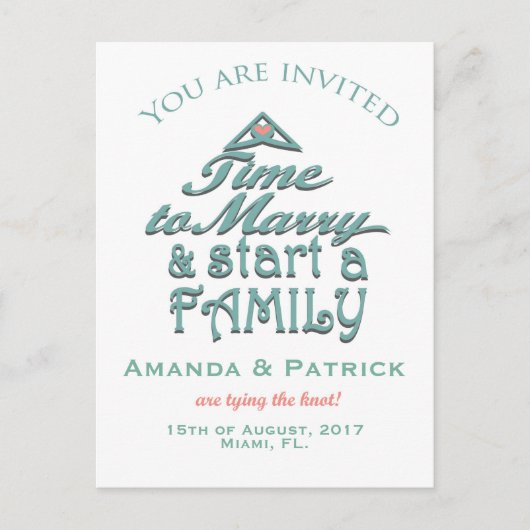 Carte Postale Faire-part Enregistrer la date (Devant)