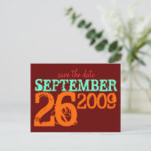 Carte Postale Faire-part Enregistrer la date (Debout devant)