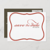 Carte Postale Faire-part Enregistrer la date (Devant / Derrière)