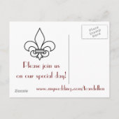 Carte Postale Faire-part Enregistrer la date (Dos)