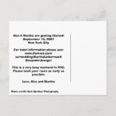 Carte Postale Faire-part Enregistrer la Date (Dos)