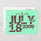 Carte Postale Faire-part Enregistrer la date (Devant / Derrière)