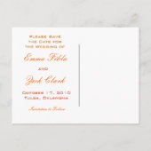 Carte Postale Faire-part enregistrer la date (Dos)