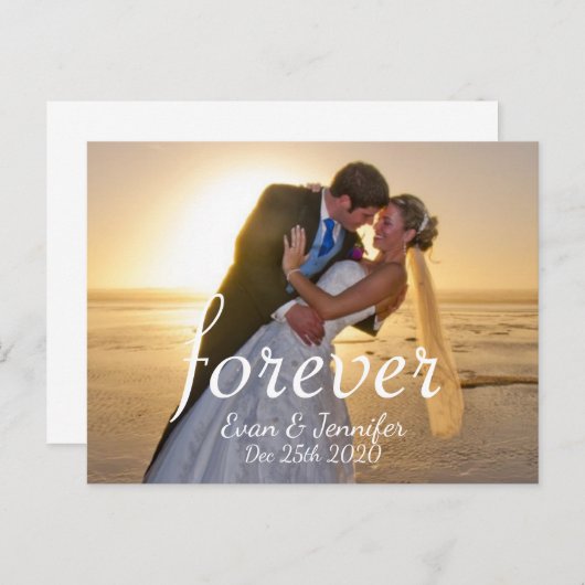 Carte Postale Faire-part Enregistrer la date (Devant / Derrière)