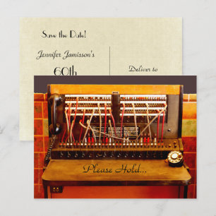 Carte Postale Faire-part Enregistrer la date 60e anniversaire Téléphone de