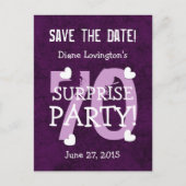 Carte Postale Faire-part Enregistrer la date 70e Anniversaire surpris S70A  (Devant)