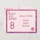 Carte Postale Faire-part Enregistrer la date 8ème anniversaire pour une fil (Devant / Derrière)