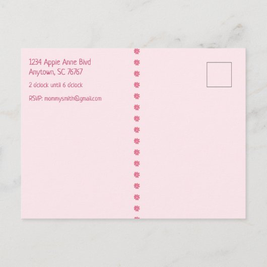 Carte Postale Faire-part Enregistrer la date 8ème anniversaire pour une fil (Dos)