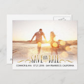 Carte Postale Faire-part Enregistrer la date à venir moderne (Devant / Derrière)