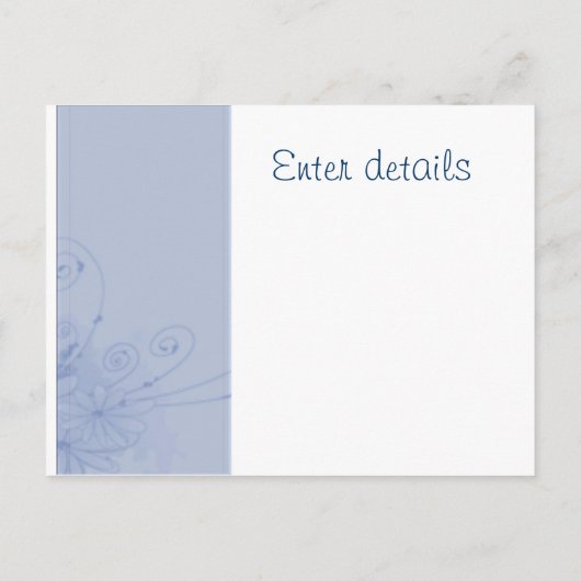 Carte Postale Faire-part Enregistrer la date ... ajouter votre propre texte (Dos)