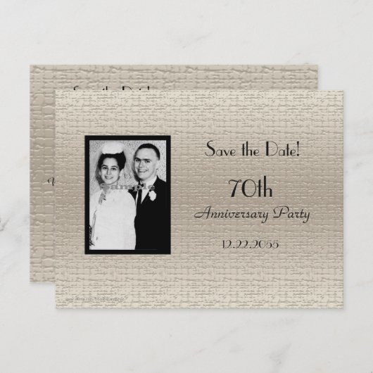 Carte Postale Faire-part Enregistrer la date Anniversaire Partie Photo Invi (Devant / Derrière)