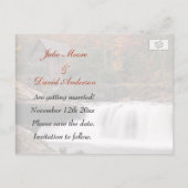 Carte Postale Faire-part Enregistrer La Date Automne Dans Le Mariage campag (Dos)