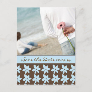 Carte Postale Faire-part Enregistrer la date avec vos photos